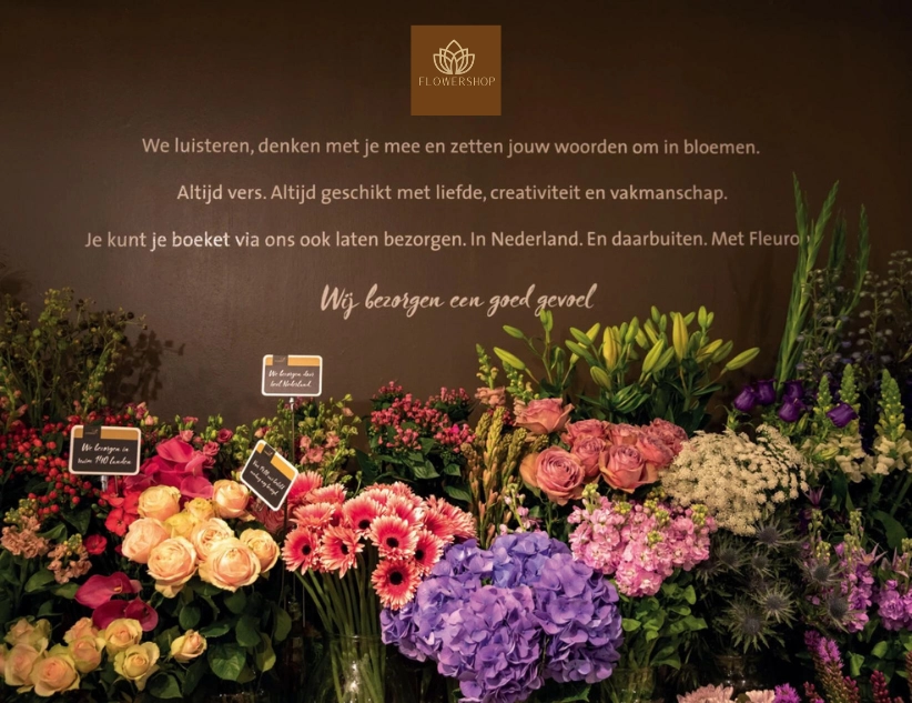 Mission Wall of the Flowershop in Harkstede